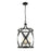 Z-Lite Malcalester 3 Light 25" Pendant, Black/Nickel/White