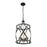 Z-Lite Malcalester 3 Light 25" Pendant, Black/Nickel/White