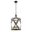 Z-Lite Malcalester 3 Light 25" Pendant, Black/Olde Brass/White