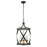Z-Lite Malcalester 3 Light 25" Pendant, Black/Olde Brass/White