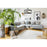 Z-Lite Malcalester 6 Light 21" Pendant, Black/Brushed Nickel/White