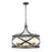 Z-Lite Malcalester 6 Light 21" Pendant, Matte Black/Olde Brass, Whte - 481P24-MB-OBR