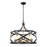 Z-Lite Malcalester 6 Light 21" Pendant, Matte Black/Olde Brass/White