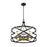 Z-Lite Malcalester 6 Light 21" Pendant, Matte Black/Olde Brass/White