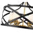 Z-Lite Malcalester 6 Light 21" Pendant, Matte Black/Olde Brass/White