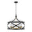 Z-Lite Malcalester 6 Light 21" Pendant, Matte Black/Olde Brass/White