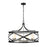 Z-Lite Malcalester 8 Light 21" Pendant, Black/Nickel, White - 481P30-MB-BN