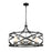 Z-Lite Malcalester 8 Light 21" Pendant, Black/Nickel/White