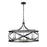 Z-Lite Malcalester 8 Light 21" Pendant, Black/Nickel/White