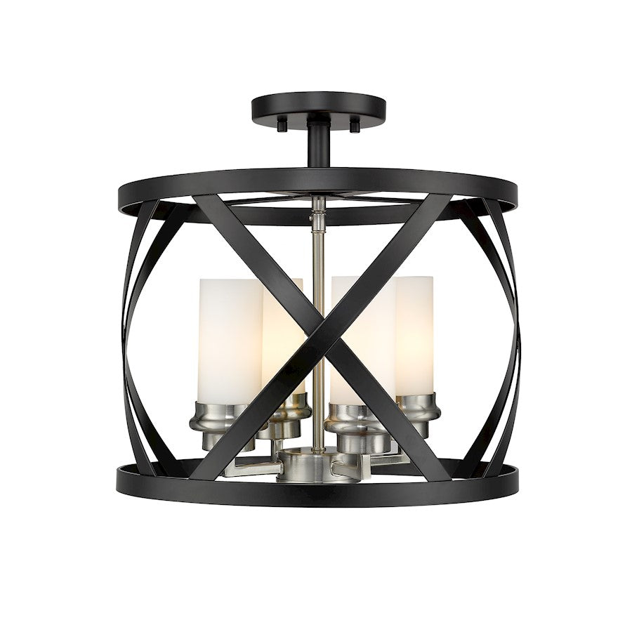 Z-Lite Malcalester 4 Light 15" Semi Flush