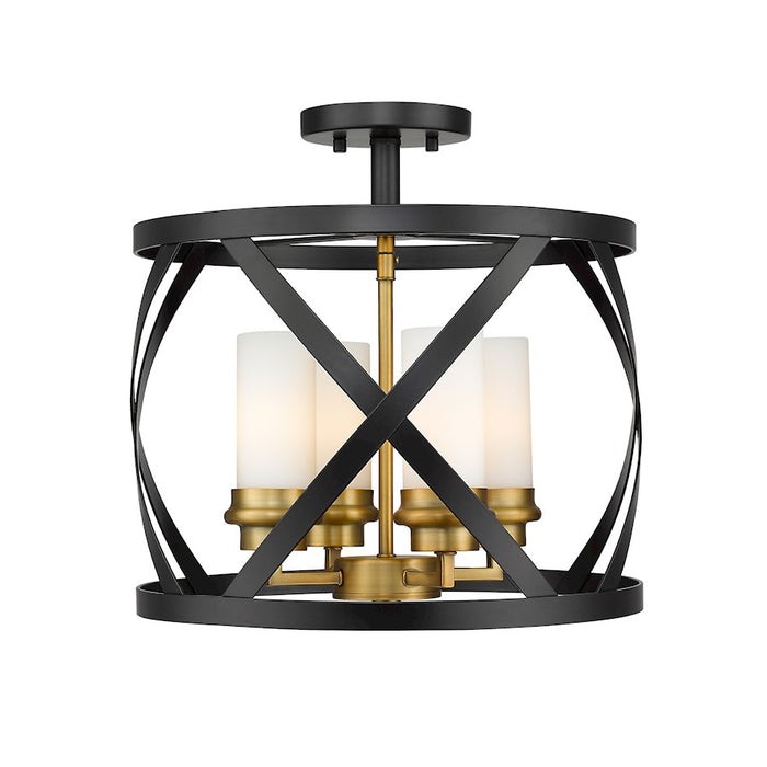 Z-Lite Malcalester 4 Light 15" Semi Flush