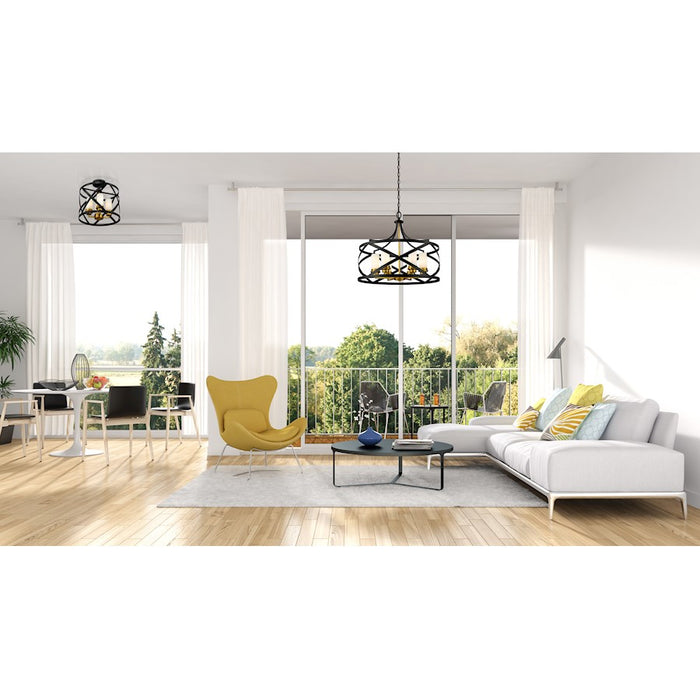 Z-Lite Malcalester 4 Light 15" Semi Flush