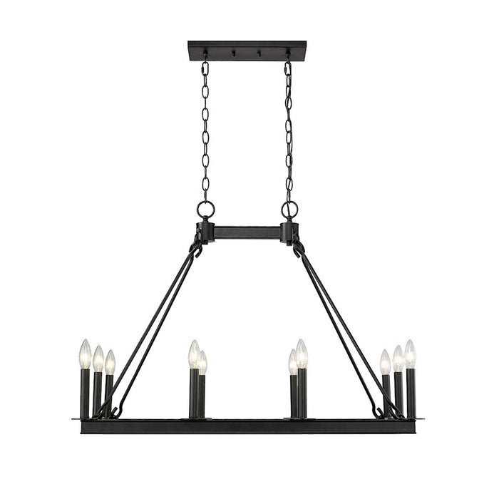 Z-Lite Barclay 10 Light 25.75" Island/Billiard, Matte Black