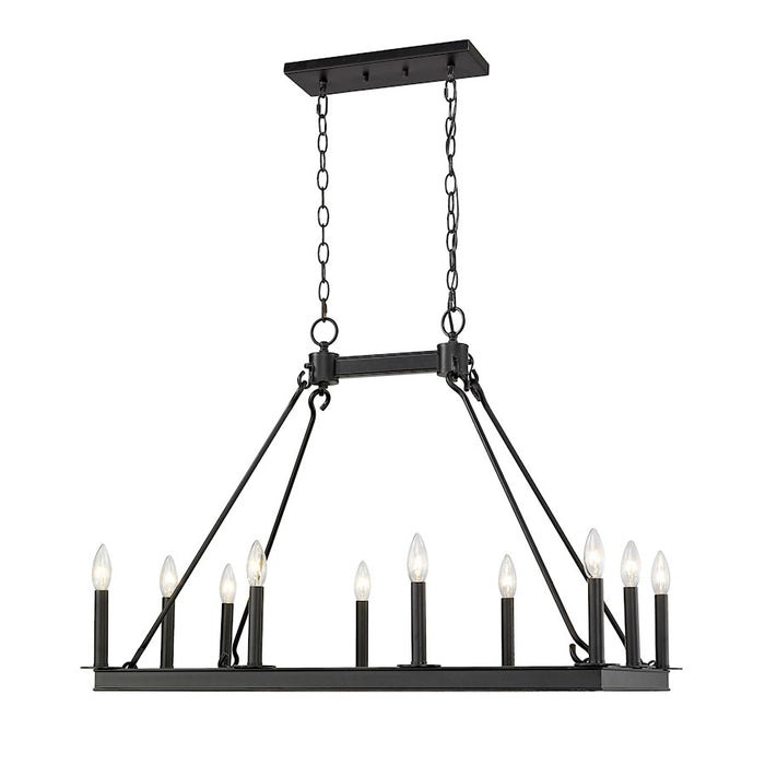Z-Lite Barclay 10 Light 25.75" Island/Billiard, Matte Black
