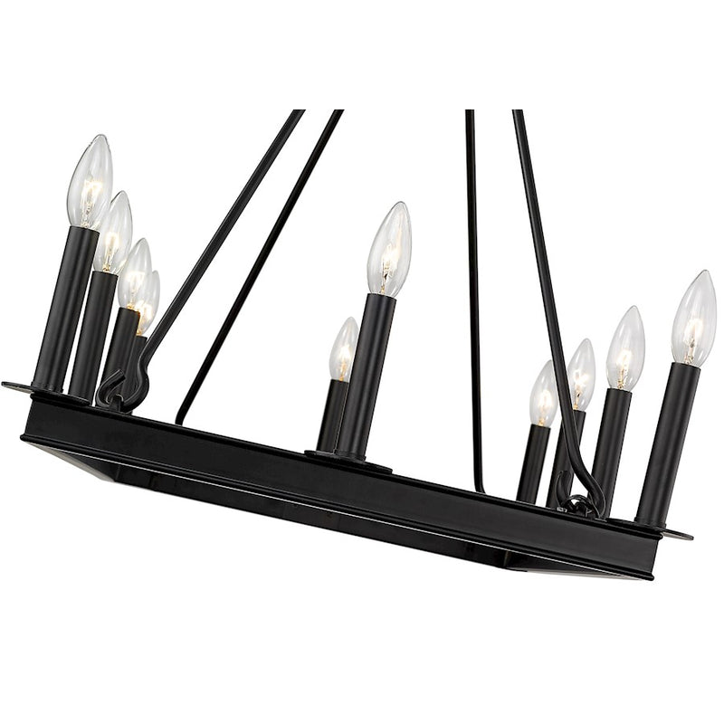 Z-Lite Barclay 10 Light 25.75" Island/Billiard, Matte Black