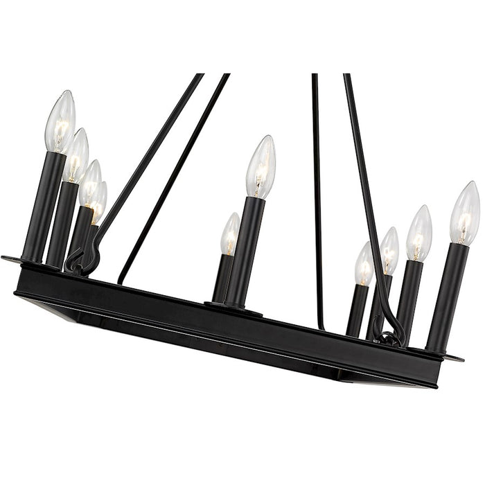 Z-Lite Barclay 10 Light 25.75" Island/Billiard, Matte Black