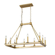Z-Lite Barclay 10 Light 25.75" Island/Billiard, Olde Brass -482-10L-OBR