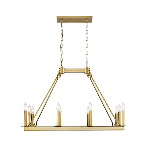 Z-Lite Barclay 10 Light 25.75" Island/Billiard, Olde Brass