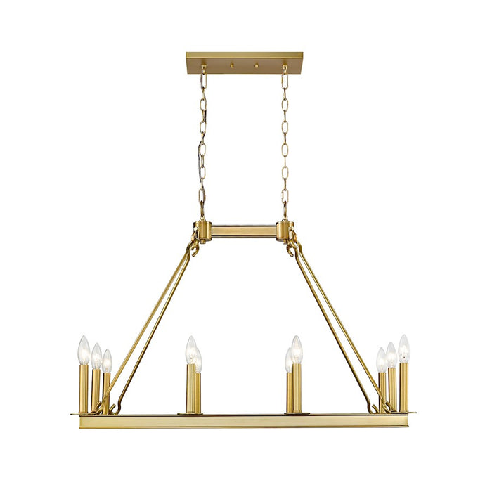 Z-Lite Barclay 10 Light 25.75" Island/Billiard, Olde Brass
