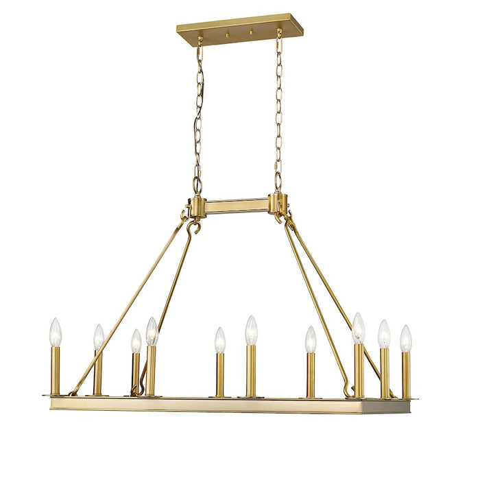 Z-Lite Barclay 10 Light 25.75" Island/Billiard, Olde Brass