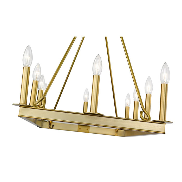 Z-Lite Barclay 10 Light 25.75" Island/Billiard, Olde Brass