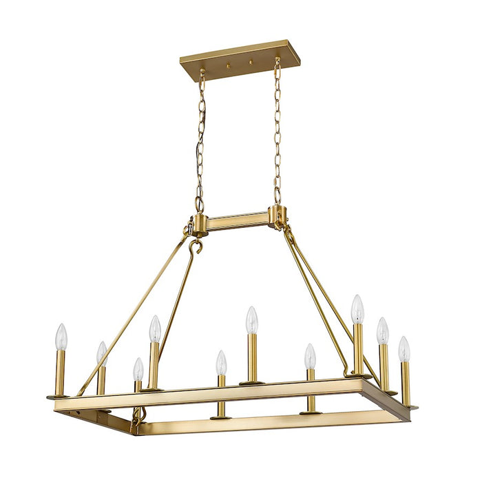 Z-Lite Barclay 10 Light 25.75" Island/Billiard, Olde Brass