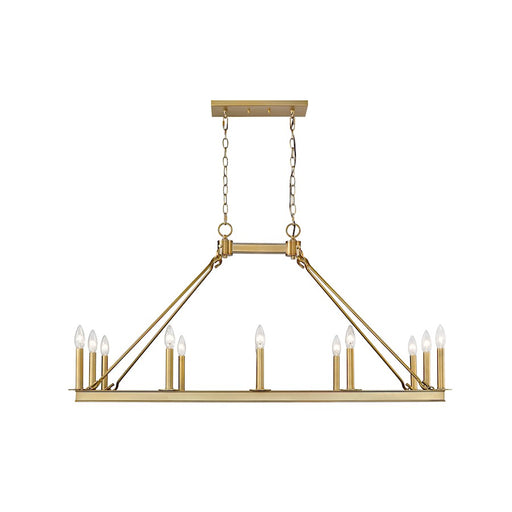 Z-Lite Barclay 12 Light 25" Island/Billiard, Olde Brass