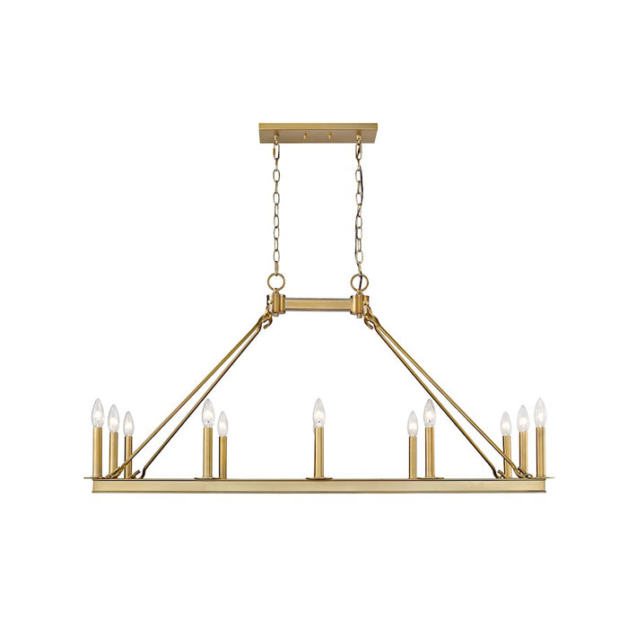 Z-Lite Barclay 12 Light 25" Island/Billiard, Olde Brass