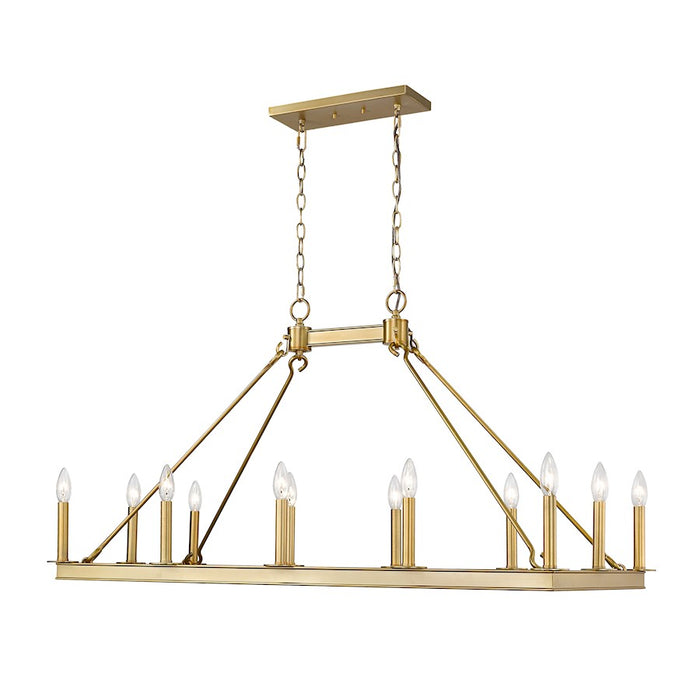 Z-Lite Barclay 12 Light 25" Island/Billiard, Olde Brass