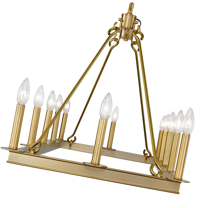 Z-Lite Barclay 12 Light 25" Island/Billiard, Olde Brass