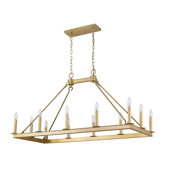 Z-Lite Barclay 12 Light 25" Island/Billiard, Olde Brass