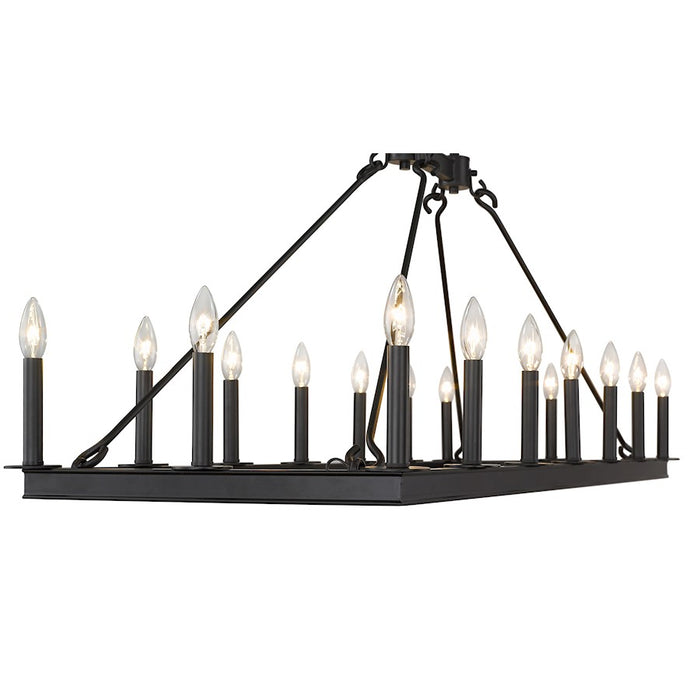 Z-Lite Barclay 16 Light 25.5" Island/Billiard, Matte Black
