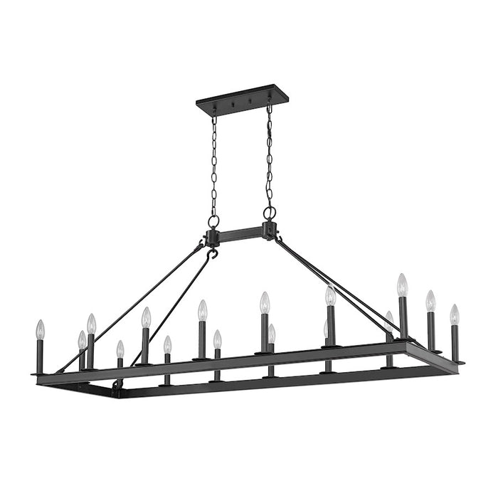 Z-Lite Barclay 16 Light 25.5" Island/Billiard, Matte Black