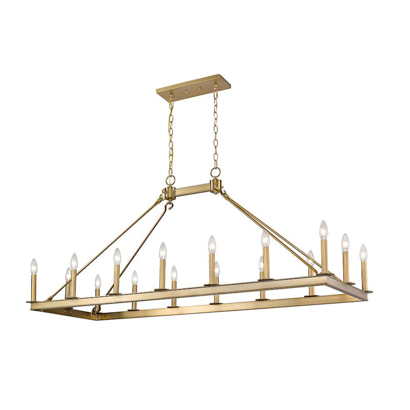 Z-Lite Barclay 16 Light 25.5" Island/Billiard, Olde Brass -482-16L-OBR