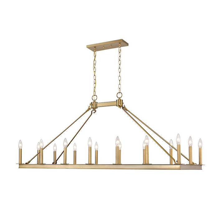 Z-Lite Barclay 16 Light 25.5" Island/Billiard, Olde Brass