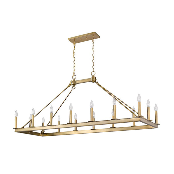 Z-Lite Barclay 16 Light 25.5" Island/Billiard, Olde Brass