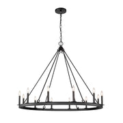 Z-Lite Barclay 12 Light 39" Chandelier, Matte Black -482R-12MB