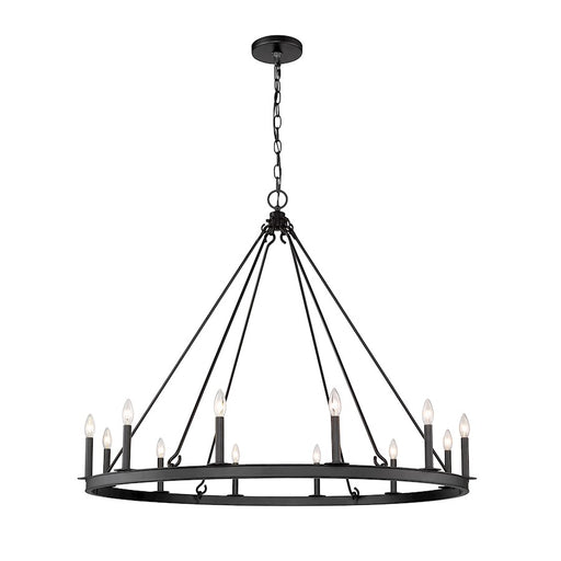 Z-Lite Barclay 12 Light 39" Chandelier, Matte Black -482R-12MB