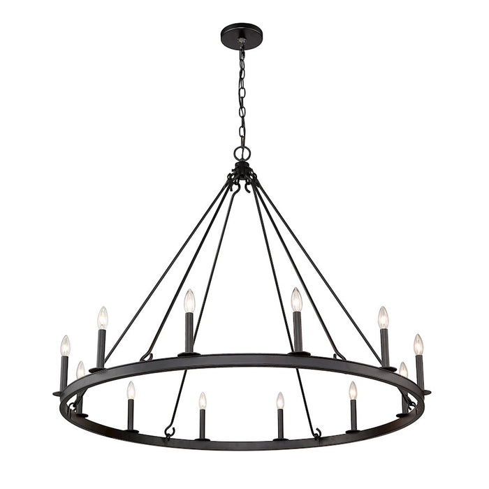 Z-Lite Barclay 12 Light 39" Chandelier, Matte Black