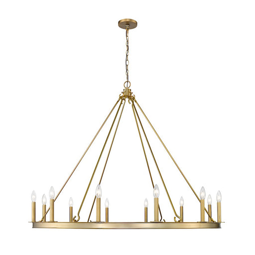 Z-Lite Barclay 12 Light 39" Chandelier, Olde Brass