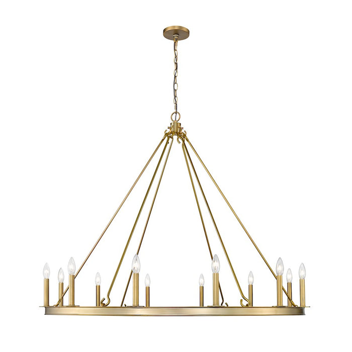 Z-Lite Barclay 12 Light 39" Chandelier, Olde Brass