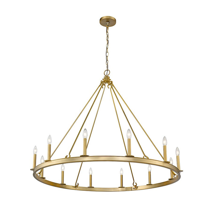 Z-Lite Barclay 12 Light 39" Chandelier, Olde Brass