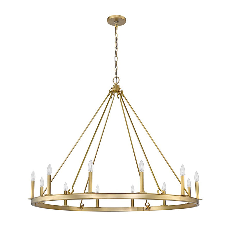 Z-Lite Barclay 12 Light 39" Chandelier, Olde Brass