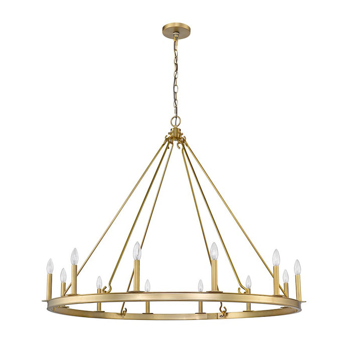 Z-Lite Barclay 12 Light 39" Chandelier, Olde Brass