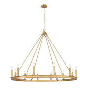 Z-Lite Barclay 12 Light 48" Chandelier, Rubbed Brass/Rubbed Brass - 482R-12RB