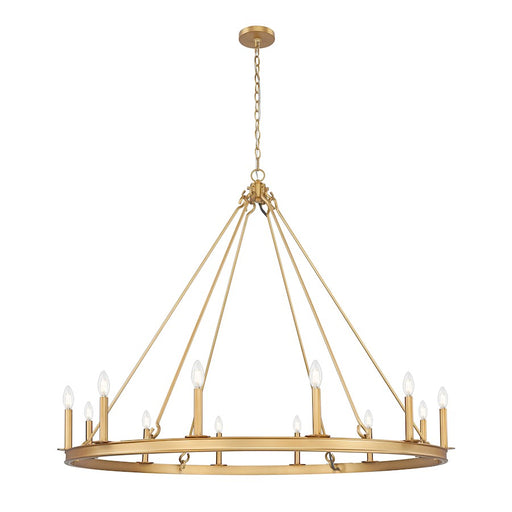 Z-Lite Barclay 12 Light 48" Chandelier, Rubbed Brass/Rubbed Brass - 482R-12RB