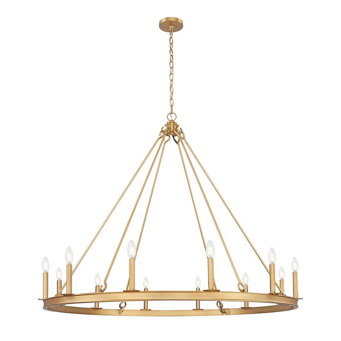 Z-Lite Barclay 12 Light 48" Chandelier, Rubbed Brass/Rubbed Brass - 482R-12RB