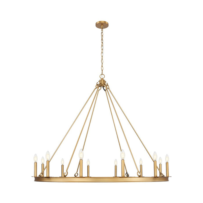 Z-Lite Barclay 12 Light 48" Chandelier, Rubbed Brass/Rubbed Brass
