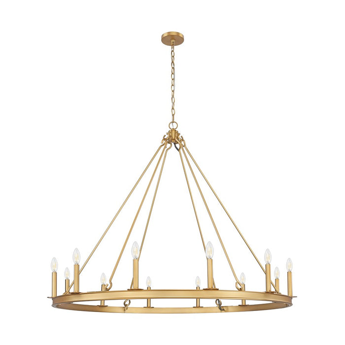 Z-Lite Barclay 12 Light 48" Chandelier, Rubbed Brass/Rubbed Brass