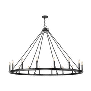 Z-Lite Barclay 16 Light 62" Chandelier, Matte Black/Matte Black - 482R-16MB